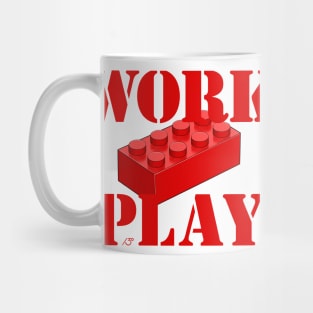 Work Play Brick - Red Mug